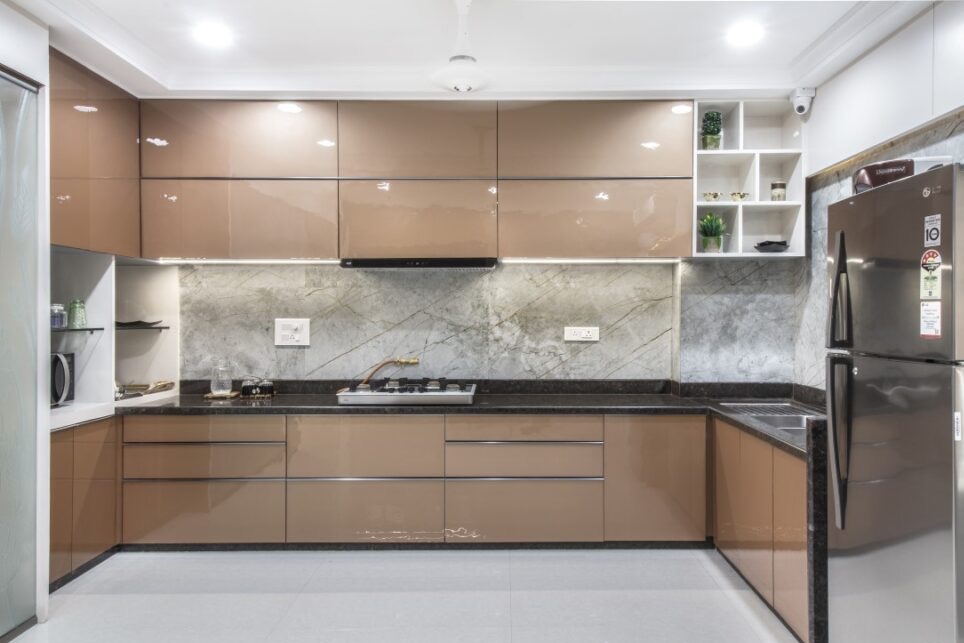 Kitchen with premium Hafele hardware Dindigul by Furnhomes
