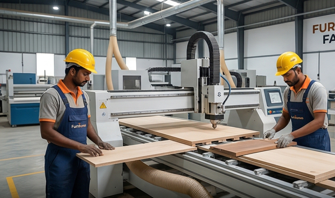 Furnhomes interior manufacturing factory in Madurai